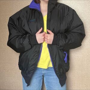 Columbia Vintage Sportswear Reversible Puffer Jacket Black Men's Large